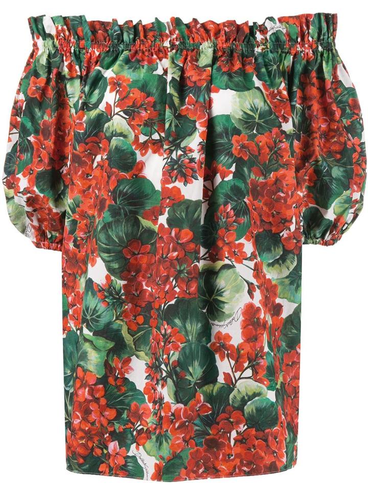 Dolce & Gabbana Off The Shoulder Blouse - Red