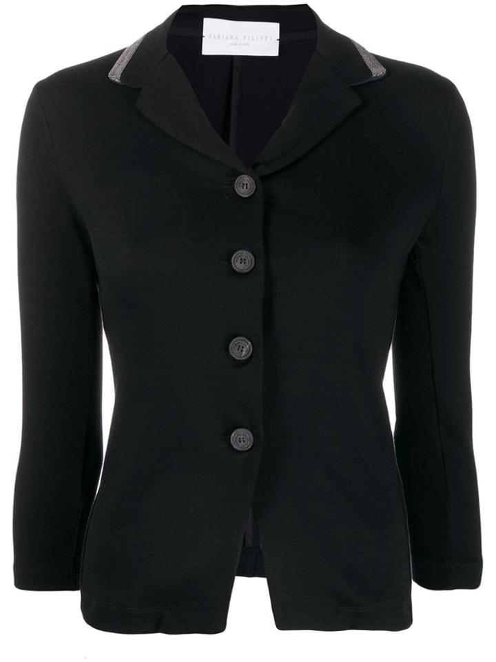 Fabiana Filippi Knitted Style Blazer Jacket - Black