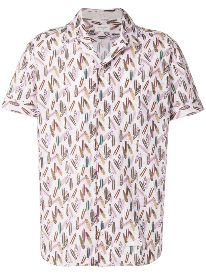 Tintoria Mattei Surfboard Print Shirt - Pink & Purple