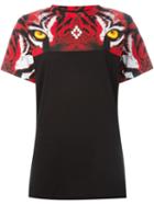 Marcelo Burlon County Of Milan Tiger Print T-shirt, Women's, Size: Medium, Black, Cotton