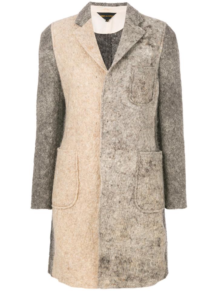 Comme Des Garçons Patchwork Coat - Brown