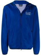 Ea7 Emporio Armani Logo Hooded Jacket - Blue