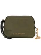 Burberry - Small Zip-top Technical Pouch - Women - Cotton/calf Leather/polyamide/polycarbonite - One Size, Green, Cotton/calf Leather/polyamide/polycarbonite