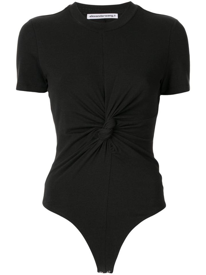 Alexander Wang Short-sleeve Fitted Bodysuit - Black