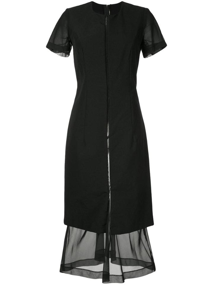 Comme Des Garçons Vintage Short-sleeve Flared Dress - Black