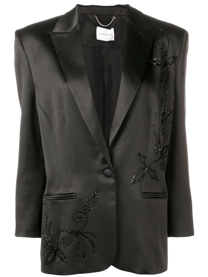 Magda Butrym Embroidered Blazer - Black
