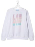 Lanvin Enfant Sequin Embroidered Sweatshirt - White