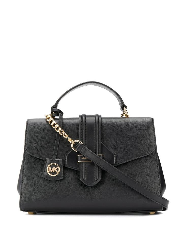 Michael Michael Kors Bleecker Medium Crossgrain Tote Bag - Black