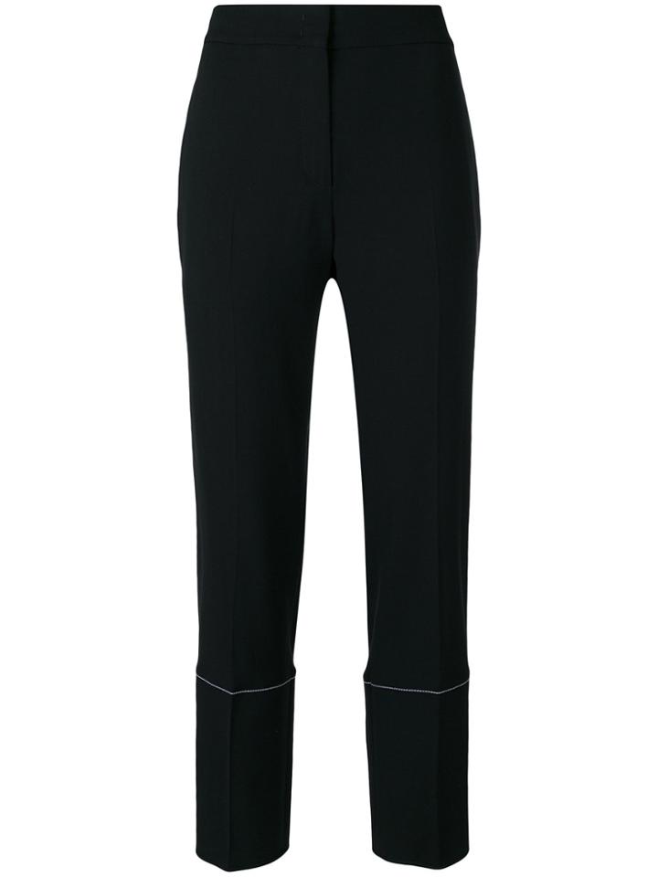 Proenza Schouler Tailored Contrast Side Panel Trousers - Black