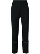 Proenza Schouler Tailored Contrast Side Panel Trousers - Black