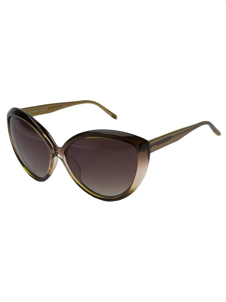 Linda Farrow 'linda Farrow 241' Sunglasses, Women's, Brown, Plastic