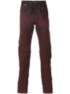 Diesel Black Gold Splatter Effect Jeans - Pink & Purple