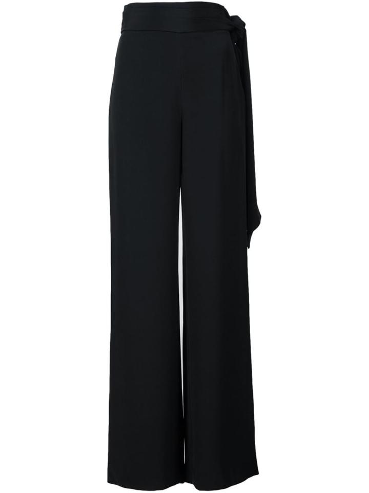 Cushnie Et Ochs Tie Detail Trousers, Women's, Size: 2, Black, Silk