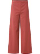 Talie Nk - Cropped Trousers - Women - Cotton/polyester/spandex/elastane - 42, Women's, Red, Cotton/polyester/spandex/elastane