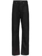 Rick Owens Waxed Cotton Jeans - Black