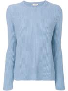 Bruno Manetti Cashmere Ribbed Jumper - Blue
