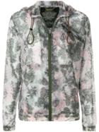Mr & Mrs Italy Textured Printed Zipped Hoodie - Green
