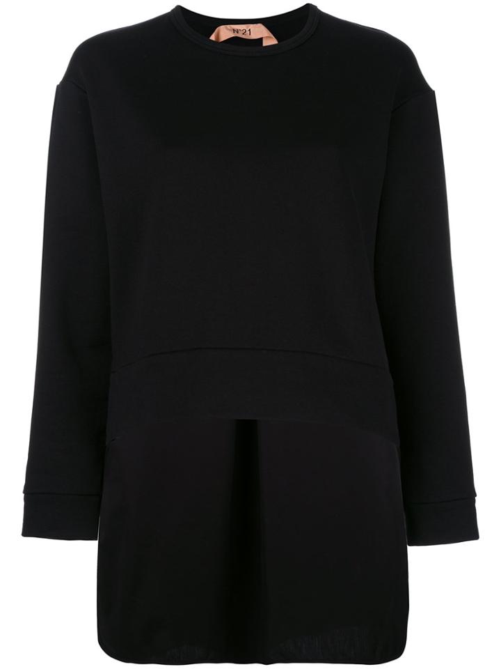 No21 Long Rear Sweatshirt - Black