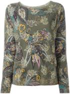 Etro Paisley Print Embellished Jumper, Women's, Size: 44, Green, Polyamide/cupro/wool