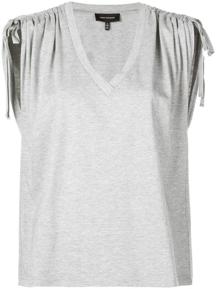 Robert Rodriguez Studio Ruched Shoulder Tank Top - Grey