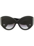 Valentino Eyewear Gradient Lenses Cat Eye Sunglasses - Black
