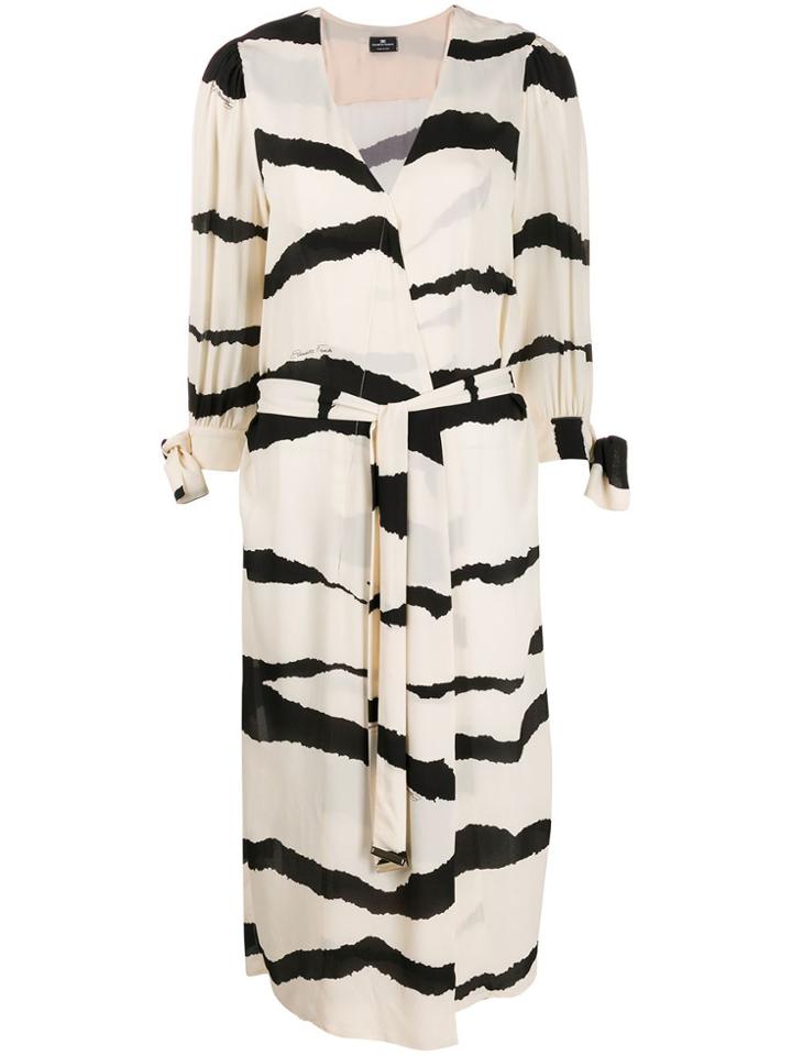 Elisabetta Franchi Wrap Dress - Neutrals