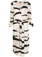 Elisabetta Franchi Wrap Dress - Neutrals