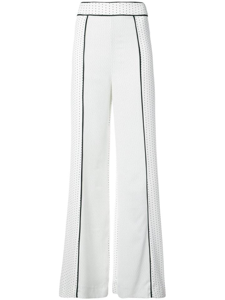 C/meo High-waisted Spot Trousers - White