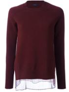 Joseph Layered Jumper, Women's, Size: 36, Red, Silk/wool