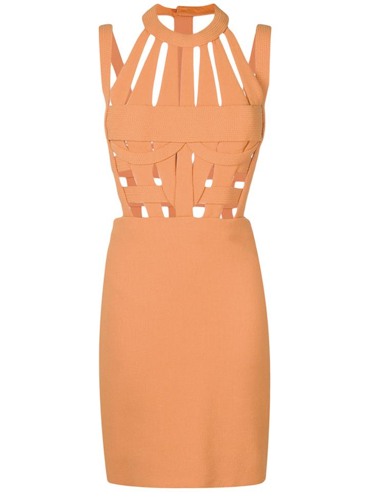 Versace Vintage Bondage Harness Dress - Yellow & Orange