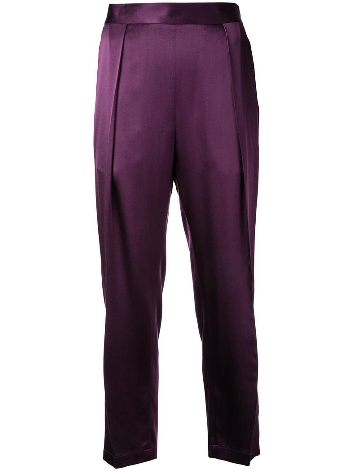 H Beauty & Youth - Cropped Pants - Women - Silk - S, Pink/purple, Silk