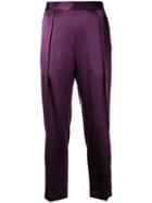 H Beauty & Youth - Cropped Pants - Women - Silk - S, Pink/purple, Silk