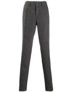 Incotex Prince Of Wales Check Tailored Trousers - Grey