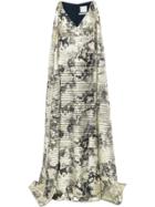Ingie Paris Tie Dye Print Maxi Dress - Gold