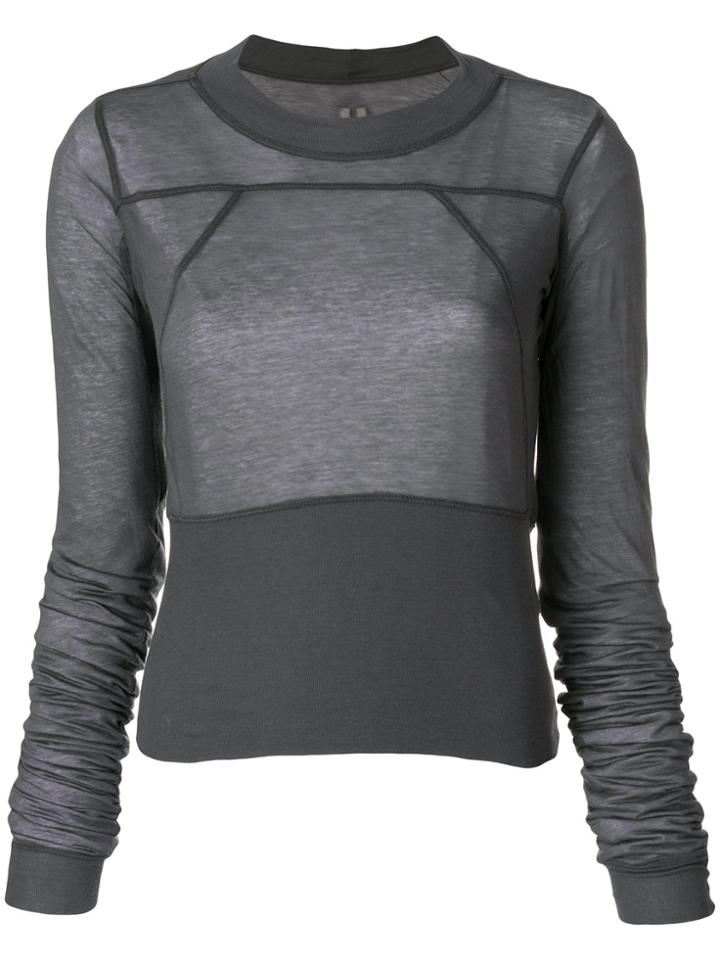Rick Owens Seam Detailed Top - Grey