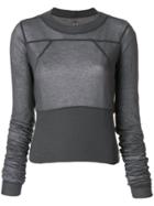 Rick Owens Seam Detailed Top - Grey