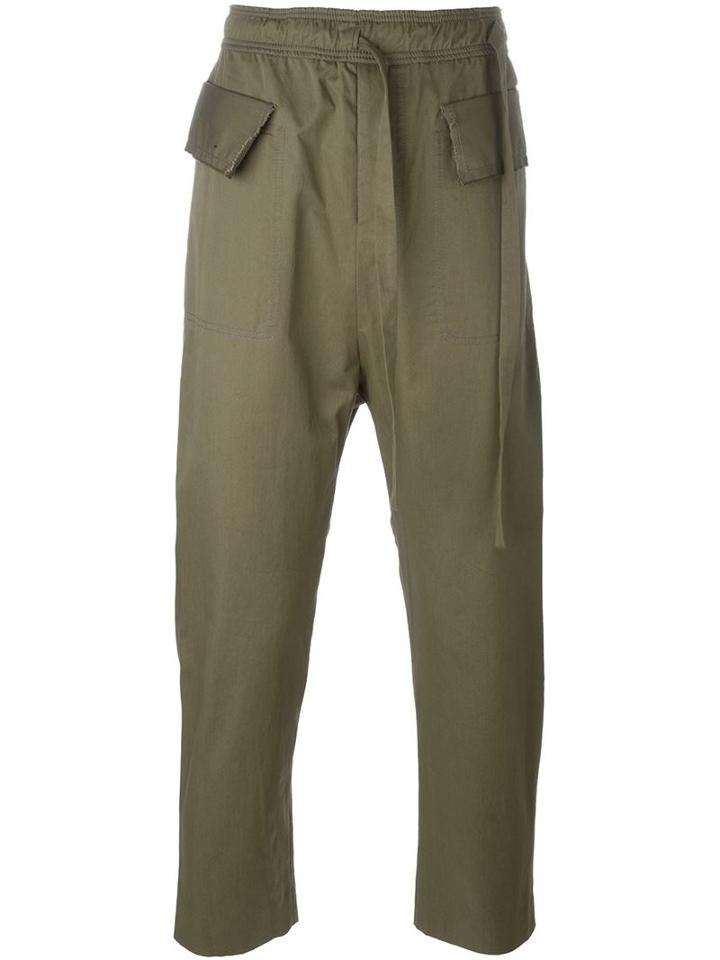 Damir Doma Flap Pocket Trousers, Men's, Size: S, Green, Cotton