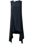 Marni - Asymmetric Dress - Women - Silk - 44, Blue, Silk
