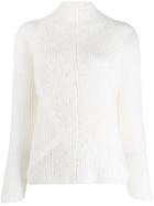 Lorena Antoniazzi Sequin Embellished Ribbed Knit Sweater - White