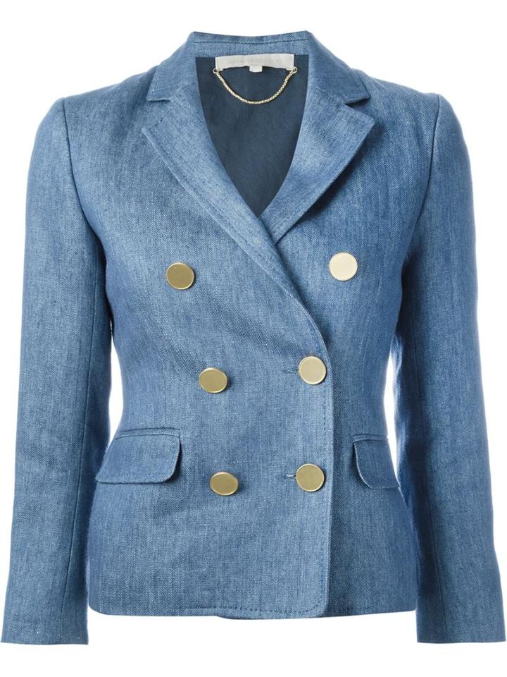Vanessa Bruno Double Breasted Denim Blazer