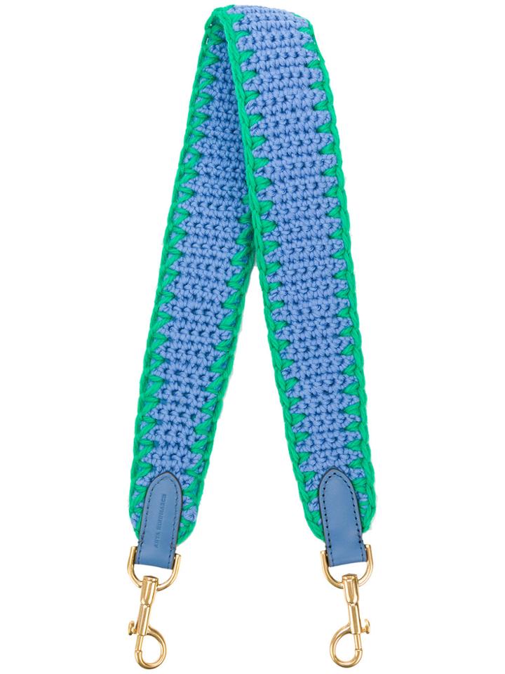 Anya Hindmarch Crochet Shoulder Strap - Blue