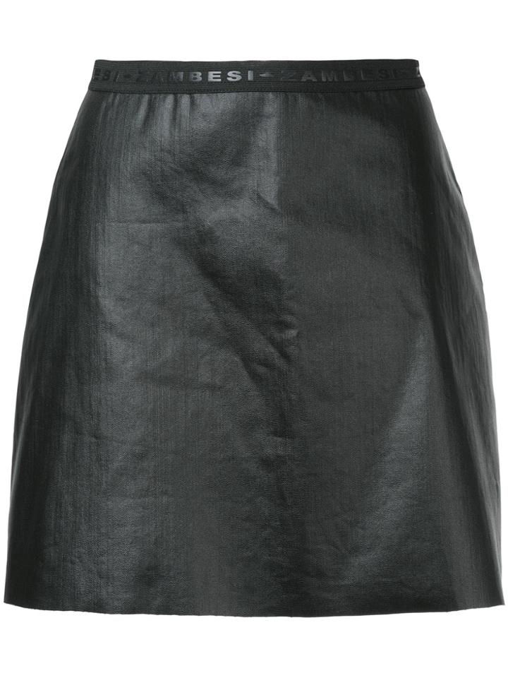 Zambesi Raw Hem Mini Skirt - Black