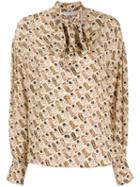 Sandro Paris Cowboy Boot Print Shirt - Neutrals