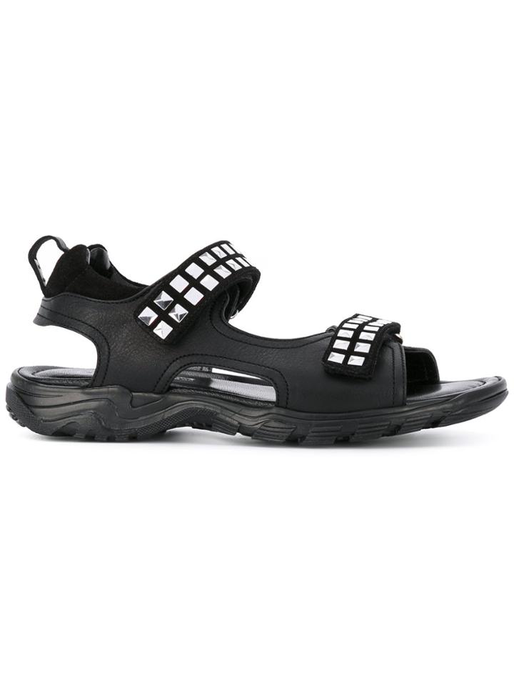 Cesare Paciotti Kids Teen Studded Sandals - Black