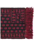 Alexander Mcqueen - Skull Knit Scarf - Men - Wool - One Size, Red, Wool