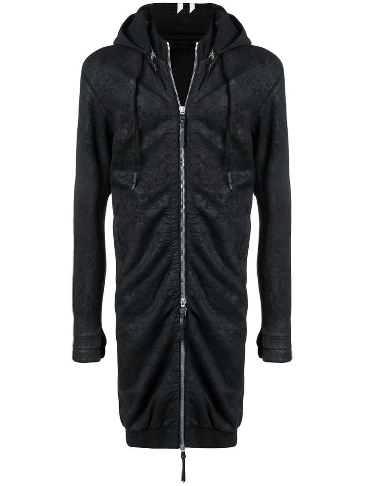 11 By Boris Bidjan Saberi Oversized Hooded Zip-up Coat - Black