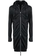 11 By Boris Bidjan Saberi Oversized Hooded Zip-up Coat - Black