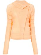 Issey Miyake Vintage Embroidered Fitted Sweater - Yellow & Orange