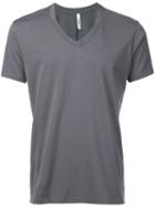 Attachment - V-neck T-shirt - Men - Cotton - 2, Grey, Cotton