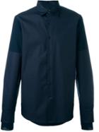 Marni Pin-striped Sleeve Detail Shirt, Men's, Size: 50, Blue, Cotton/wool